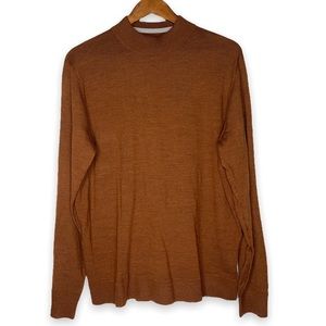 Murano Copper Brown Mock Neck Sweater 